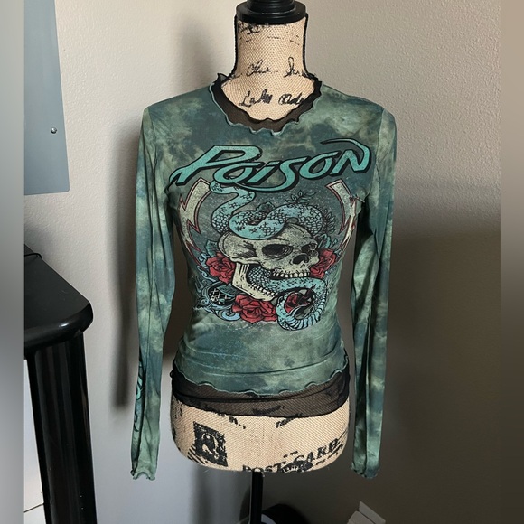 Buckle Tops - Mesh poison top